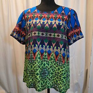 J.Crew Gemstone floral silk tee in bright green multi 10